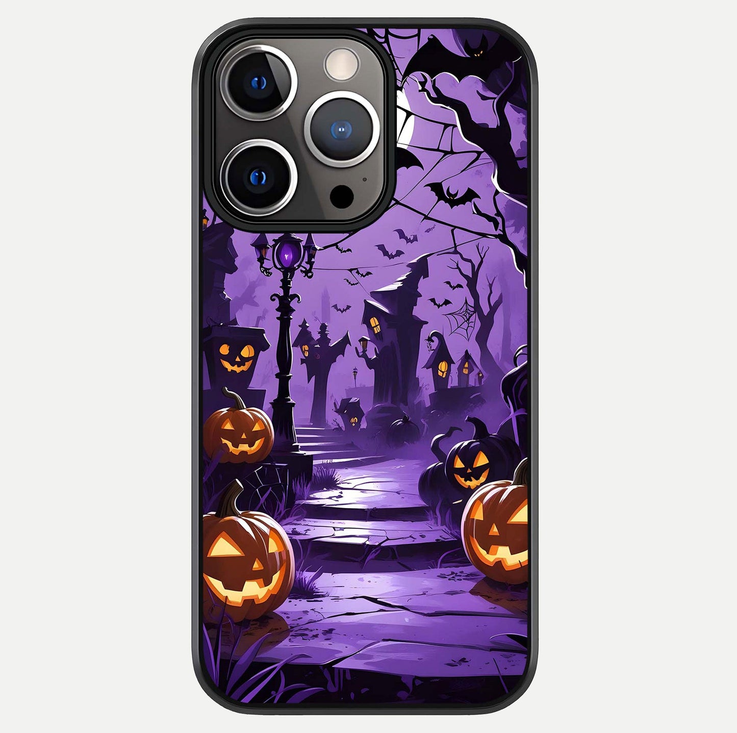 Pumpkin Patch Halloween Glass Case For iPhone 13 Pro by Custom World