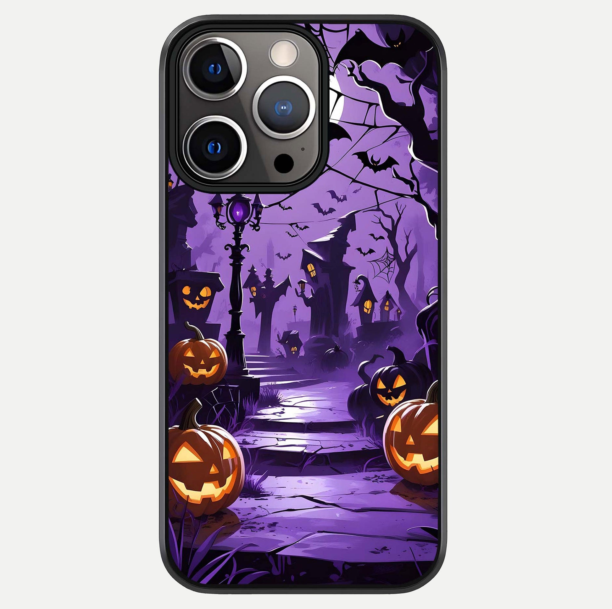 Pumpkin Patch Halloween Glass Case For iPhone 13 Pro by Custom World