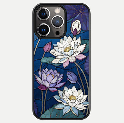 Purple Lotus Stained Glass Case For iPhone 13 Pro by Custom World