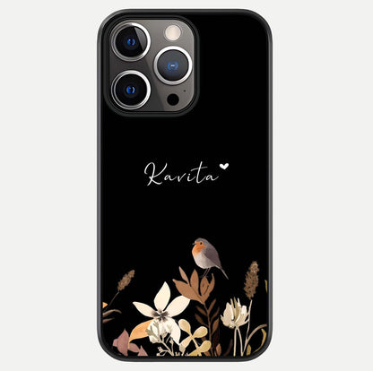 Quiet Garden Tune Custom Name Glass Case For iPhone 13 Pro by Custom World