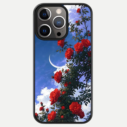 Rose Drift Flowers Glass Case For iPhone 13 Pro by Custom World
