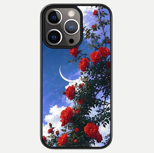 Rose Drift Flowers Glass Case For iPhone 13 Pro by Custom World
