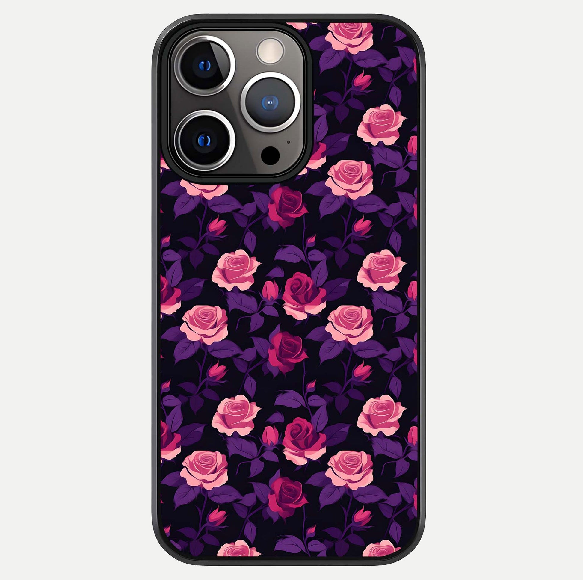Rose Garden Twilight Glass Case For iPhone 13 Pro by Custom World