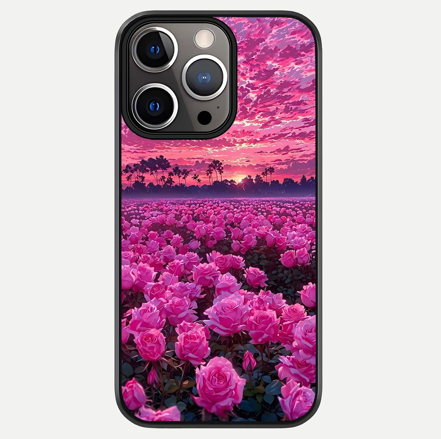 Rose Sunset Valley Glass Case For iPhone 13 Pro by Custom World