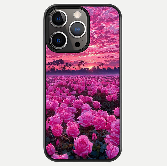 Rose Sunset Valley Glass Case For iPhone 13 Pro by Custom World