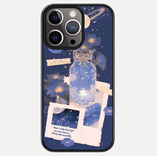 Starlit Cosmic Jar Glass Case For iPhone 13 Pro by Custom World