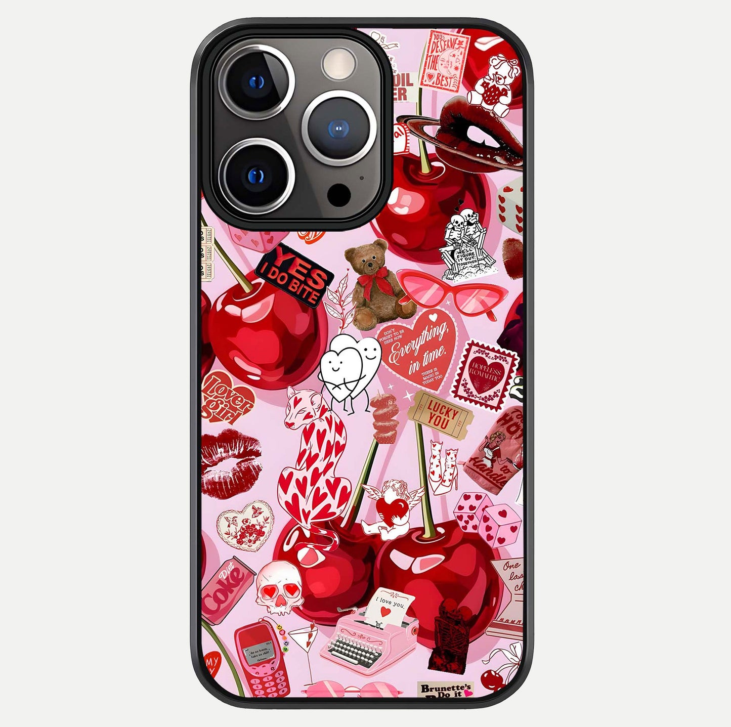 Sweet Cherry Chaos Glass Case For iPhone 13 Pro by Custom World