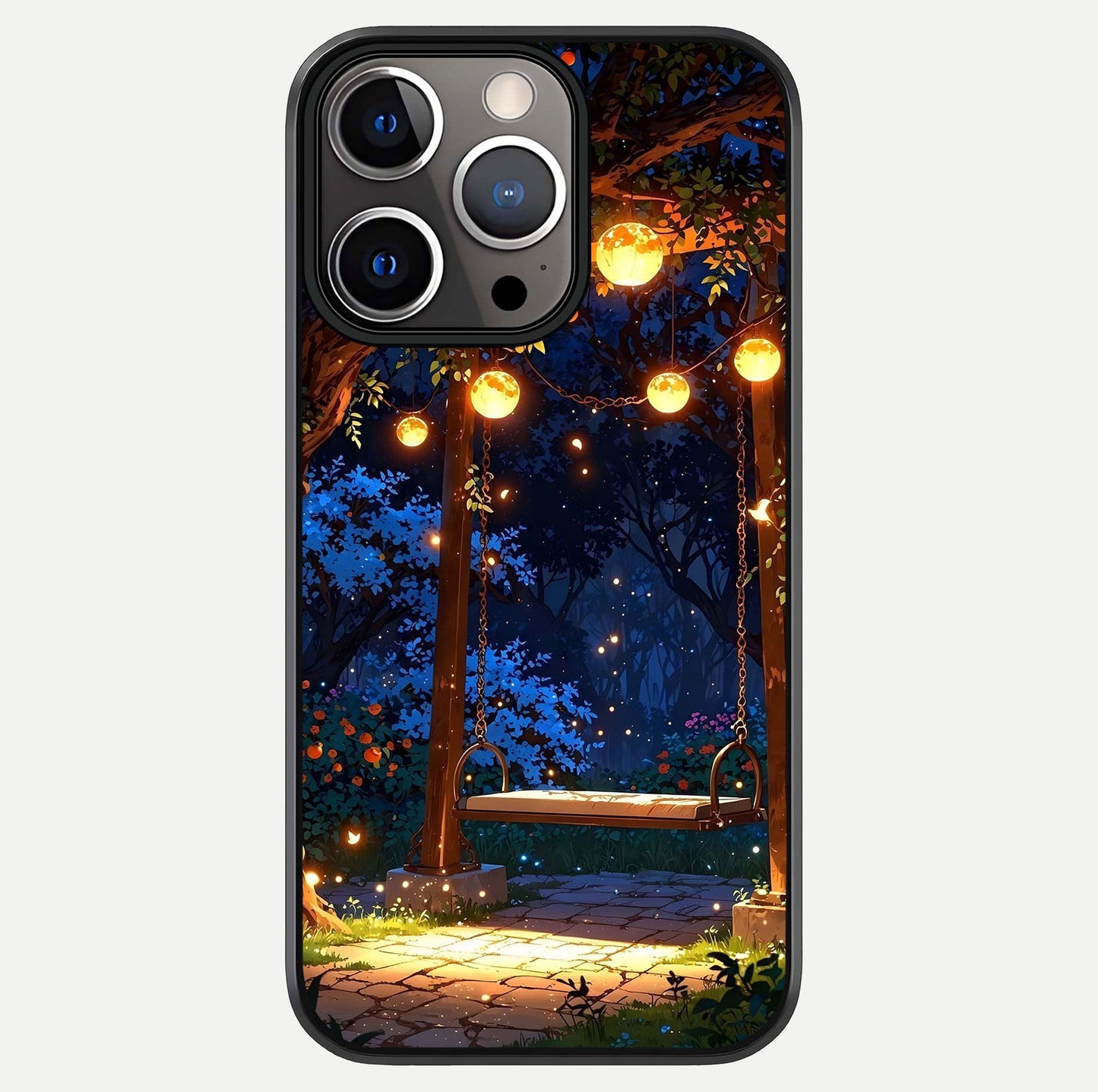 Twilight Garden Swing Glass Case For iPhone 13 Pro by Custom World