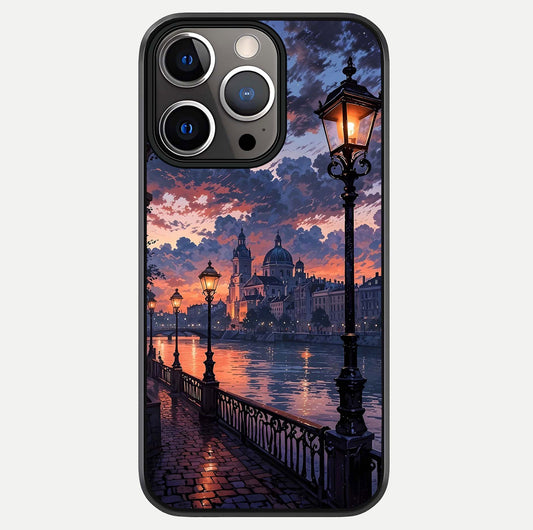Twilight River Lights Glass Case For iPhone 13 Pro by Custom World