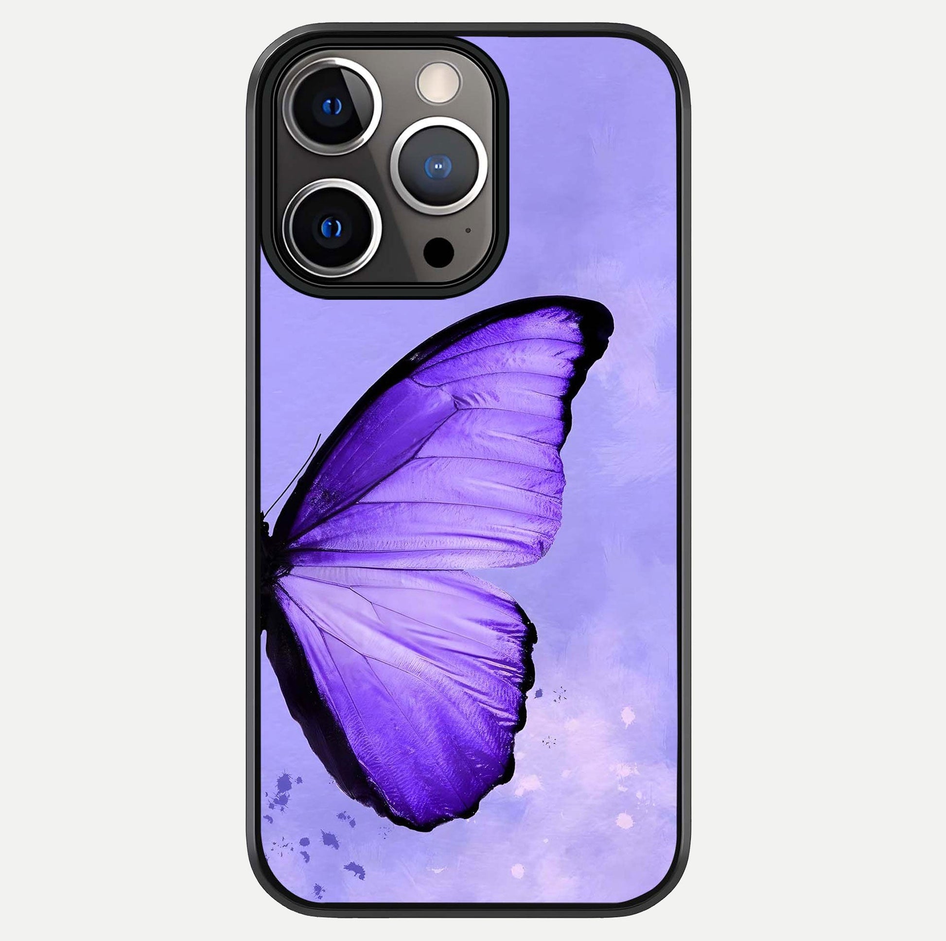 Violet Dream Wing Glass Case For iPhone 13 Pro by Custom World