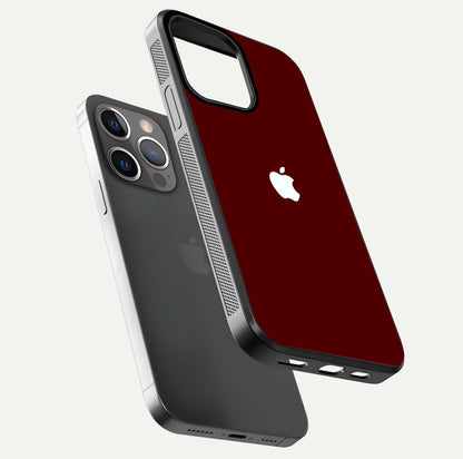 Apple Crimson Core Glass Case for iPhone 16 Pro floating mockup with red-gloss effect and metallic Apple design