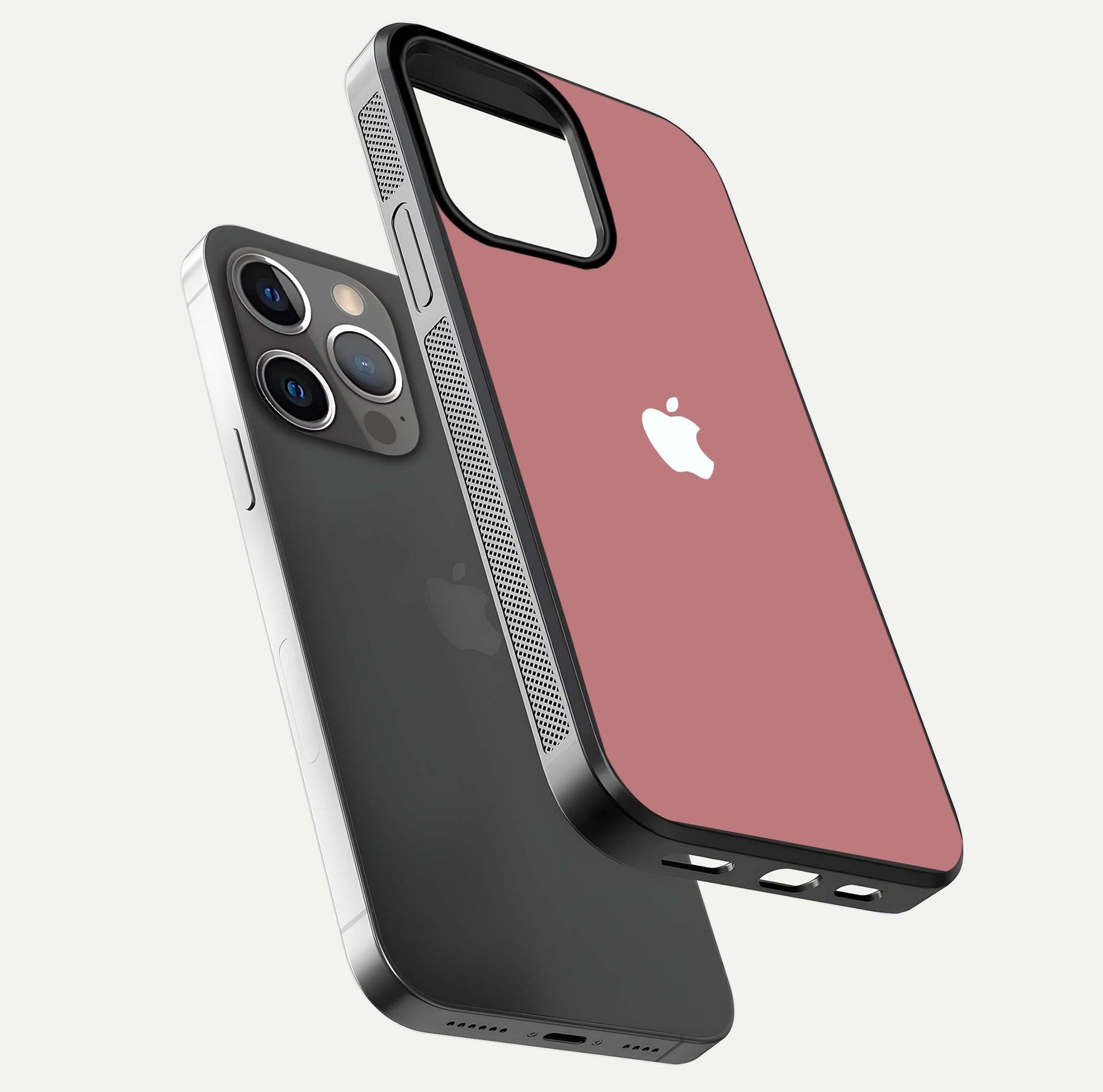 Apple Harmony Glass Case for iPhone 13 Pro floating dual view capturing reflective texture and premium protection