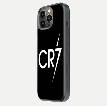 CR7 Elite Strike Glass Case for iPhone 13 Pro side-angle image showing polished edges and vibrant design