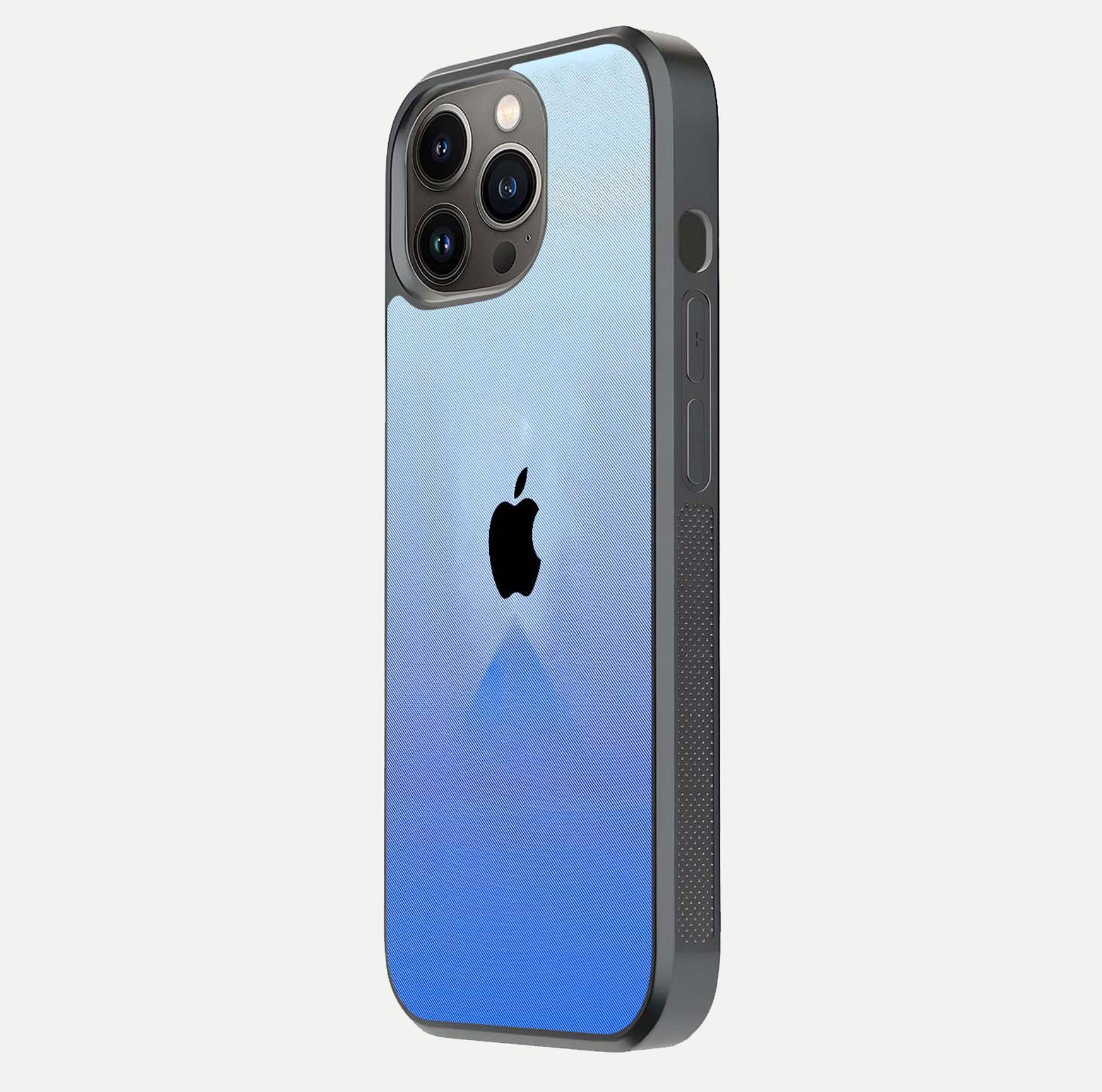 Gradient Apple Vibe Glass Case for iPhone 13 Pro side-angle image showing reflection glow and elegant surface