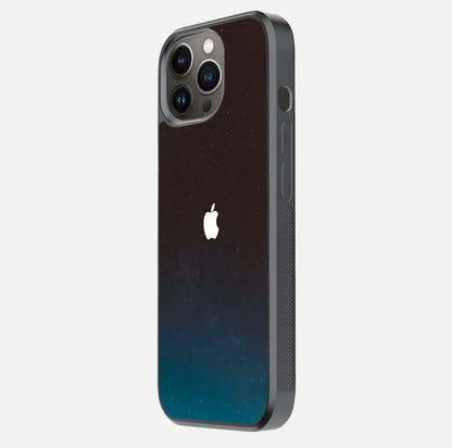 Green Emerald Apple Logo Glass Case for iPhone 13 Pro side-angle image showing reflection polish and rich emerald hue