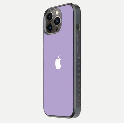Lavender Soft Minimal Glass Case for iPhone 13 Pro side-angle image showing smooth reflection and minimal look