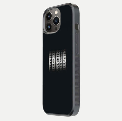Mono Focus Vision Glass Case for iPhone 13 Pro side-angle image showing smooth reflection and minimal tones