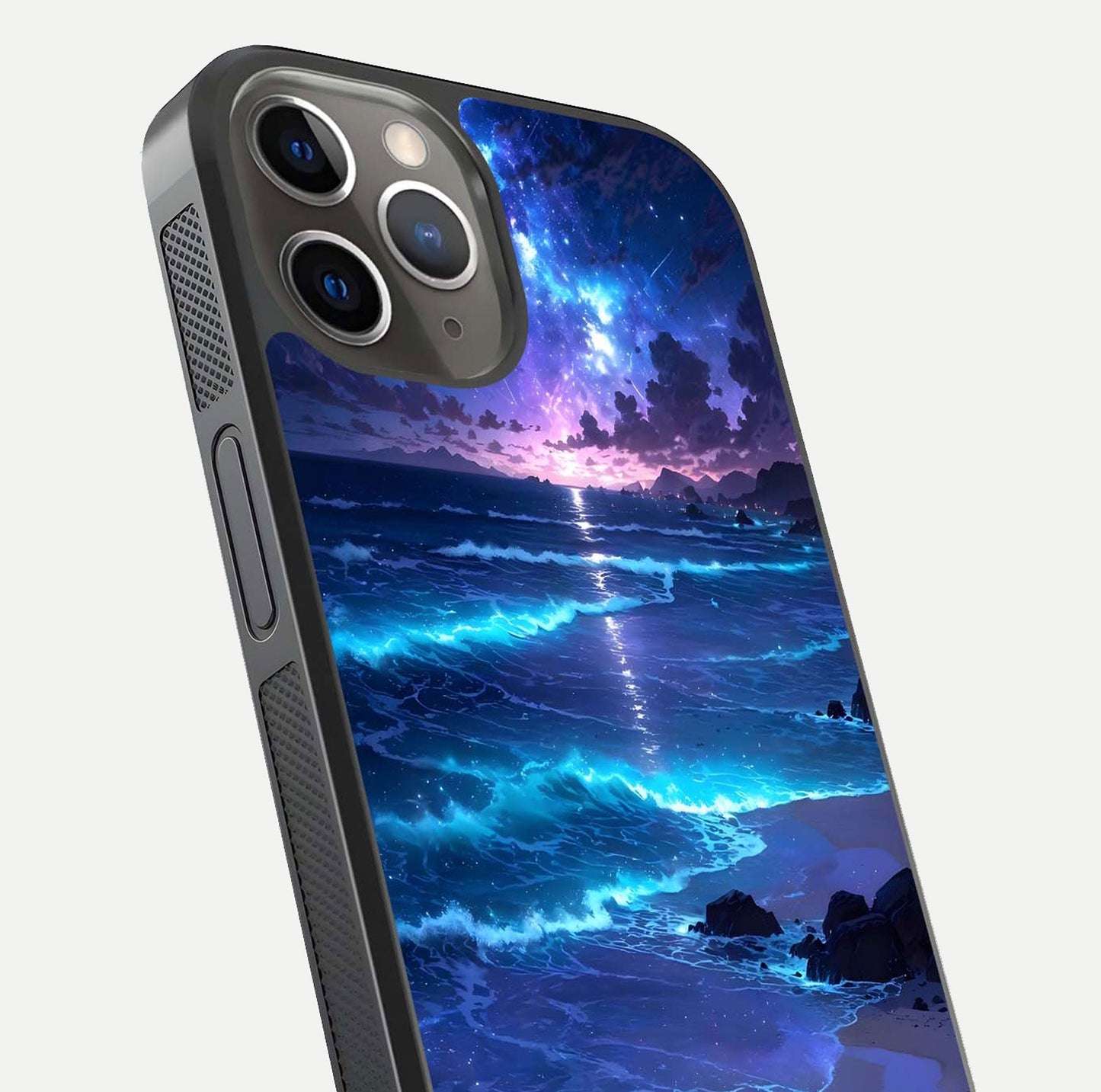 Classic Damn Look Glass Case for iPhone 13 Pro close-up highlighting quote text and reflection shine