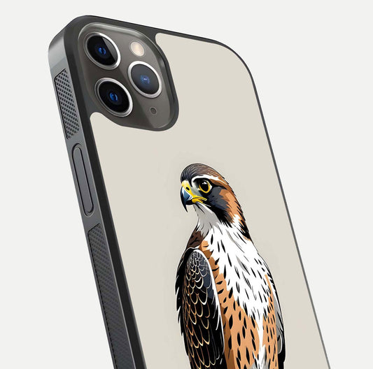 Clever Eagle Glass Case for iPhone 13 Pro close-up highlighting eagle detail and HD reflection