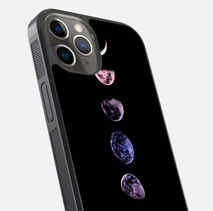 Crimson All Planets Glass Case for iPhone 13 Pro close-up highlighting planet details and reflection polish