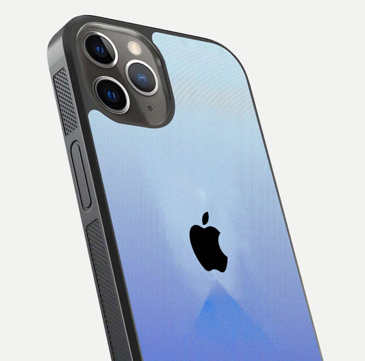 Gradient Apple Vibe Glass Case for iPhone 13 Pro close-up angled shot showing color transition and reflection brightness