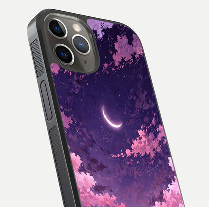 Sky Drift Clouds Glass Case for iPhone 13 Pro close-up angled shot highlighting cloud texture and reflection