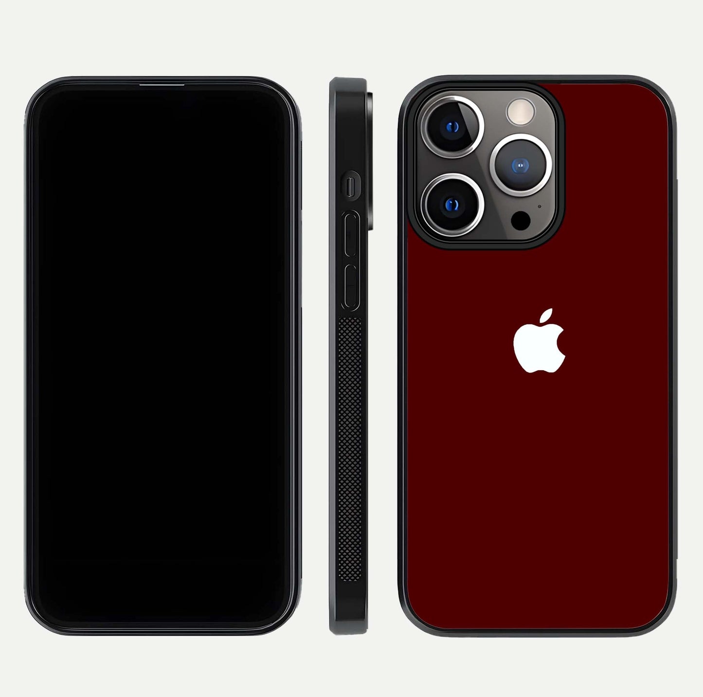 Apple Crimson Core Glass Case for iPhone 16 Pro dual-view layout displaying smooth edges and strong protection build