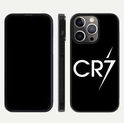 CR7 Elite Strike Glass Case for iPhone 13 Pro dual-view layout showing sport tones and edge clarity
