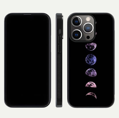 Crimson All Planets Glass Case for iPhone 13 Pro dual-view layout displaying crimson tones and curved edges