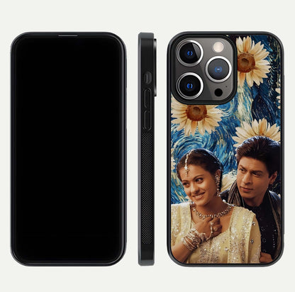 Eternal Love Story Glass Case for iPhone 13 Pro dual-view layout displaying soft hues and smooth glass