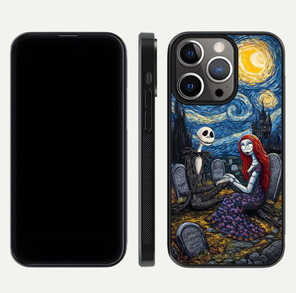 Eternal Night Love Glass Case for iPhone 13 Pro dual-view layout displaying HD art and curved polish