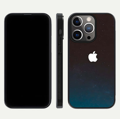 Green Emerald Apple Logo Glass Case for iPhone 13 Pro front and back view layout highlighting vibrant tones and curved glass