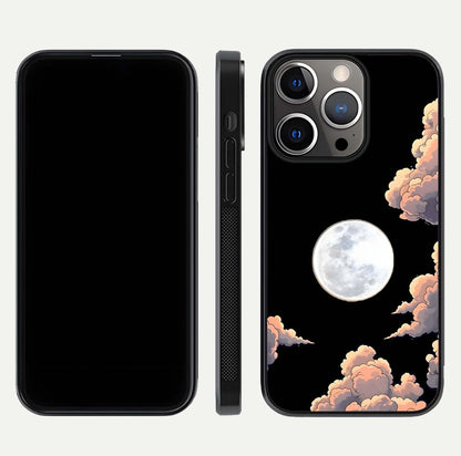 Shade Cloud Moon Glass Case for iPhone 13 Pro front & back layout showing soft gradient tones and edges