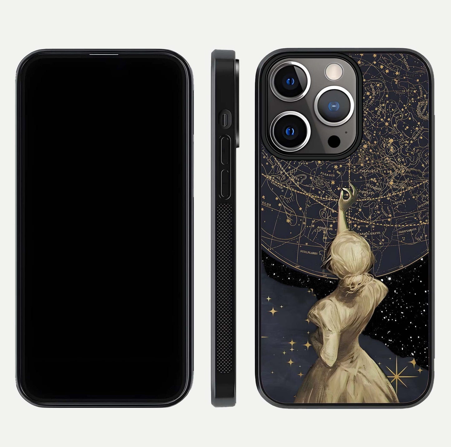 Taylor Swift Girl Glass Case for iPhone 13 Pro front & back layout showing clean edge and vivid print