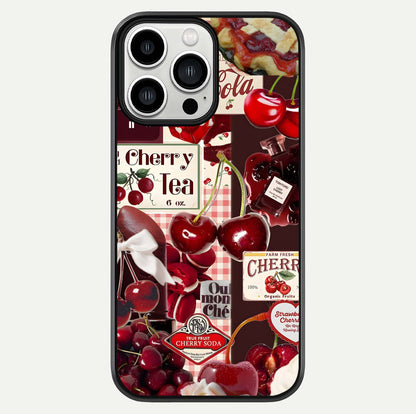 Aesthetic Cherry Tea Glass Case For iPhone 13 Pro Max by Custom World