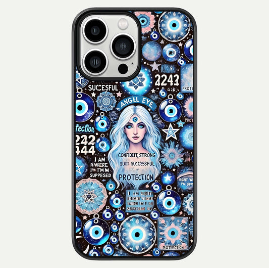 Angel Aura Shield Glass Case For iPhone 13 Pro Max by Custom World