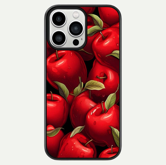 Apple Pattern Glass Case For iPhone 13 Pro Max by Custom World