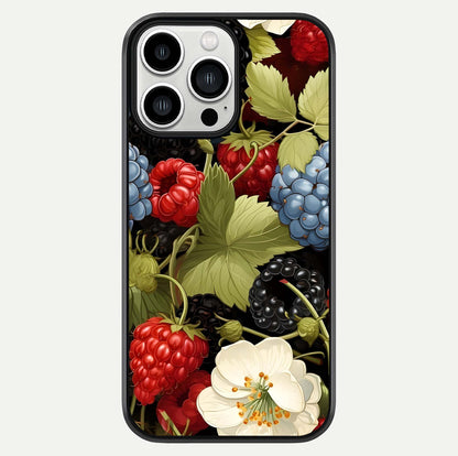 Berry Bloom Charm Glass Case For iPhone 13 Pro Max by Custom World