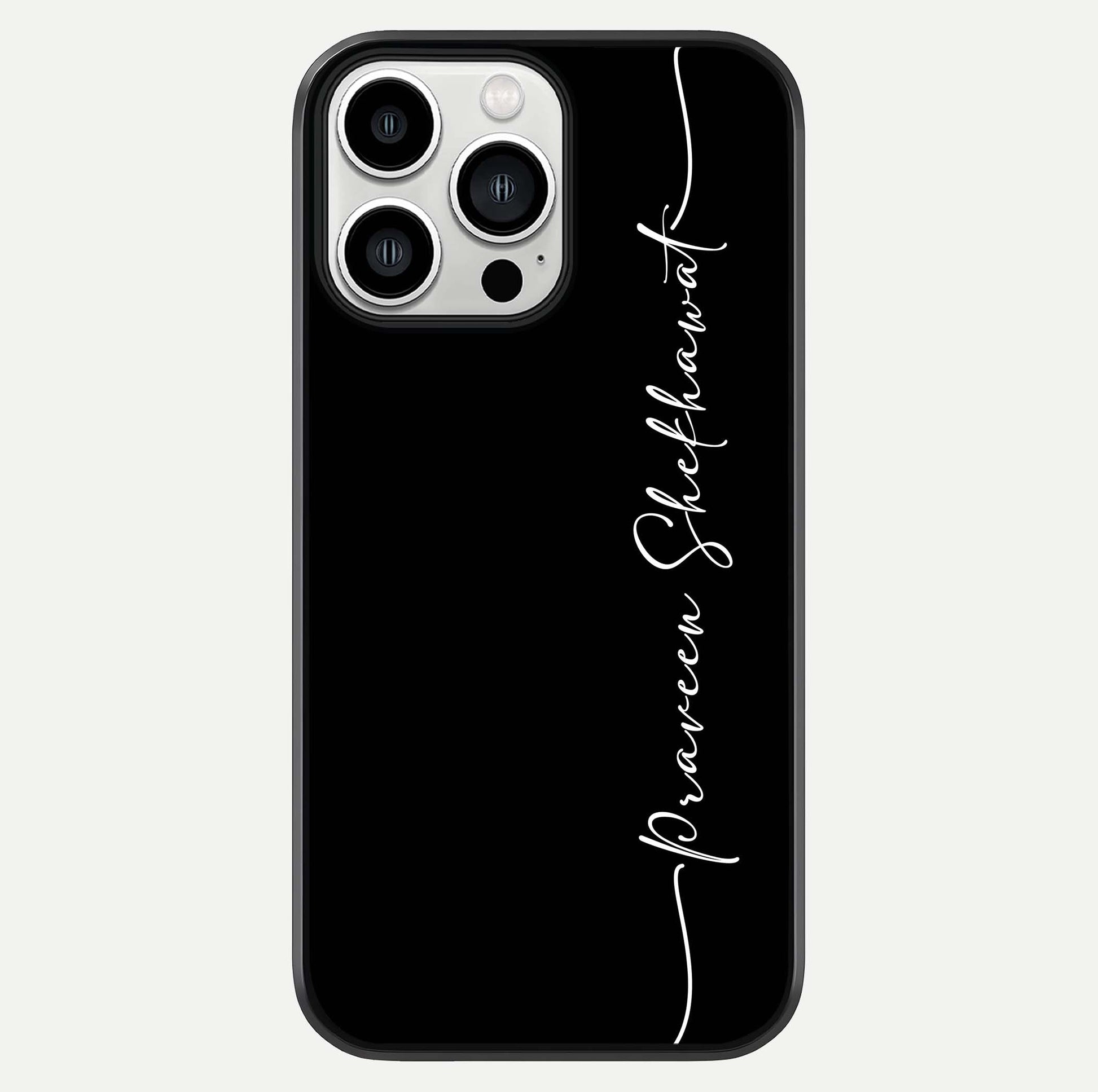 Black Tune Custom Name Glass Case For iPhone 13 Pro Max by Custom World