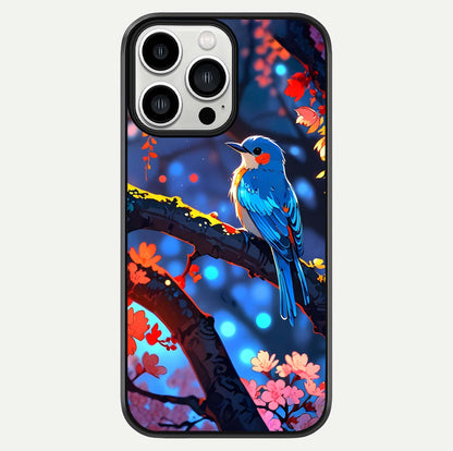 Blooming Spendor Bird Glass Case For iPhone 13 Pro Max by Custom World