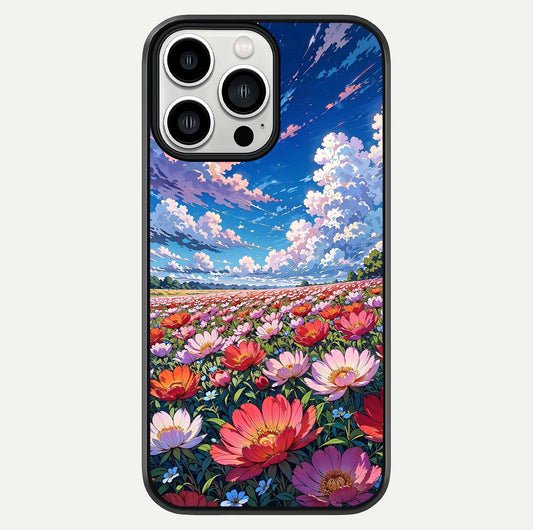 Blossom Sky Field Glass Case For iPhone 13 Pro Max by Custom World