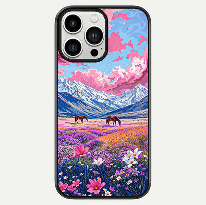 Blossom Valley Dream Glass Case For iPhone 13 Pro Max by Custom World