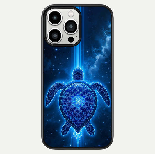 Blue Galaxy Turtle Glass Case For iPhone 13 Pro Max by Custom World