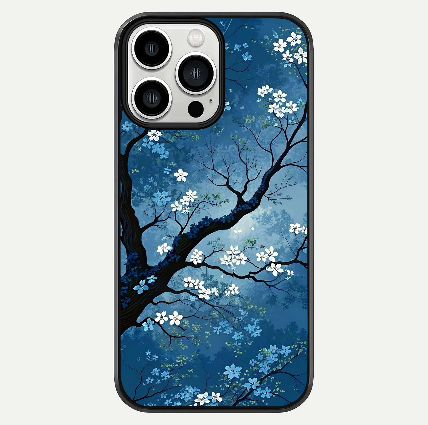 Blue Tree Serenity Glass Case For iPhone 13 Pro Max by Custom World