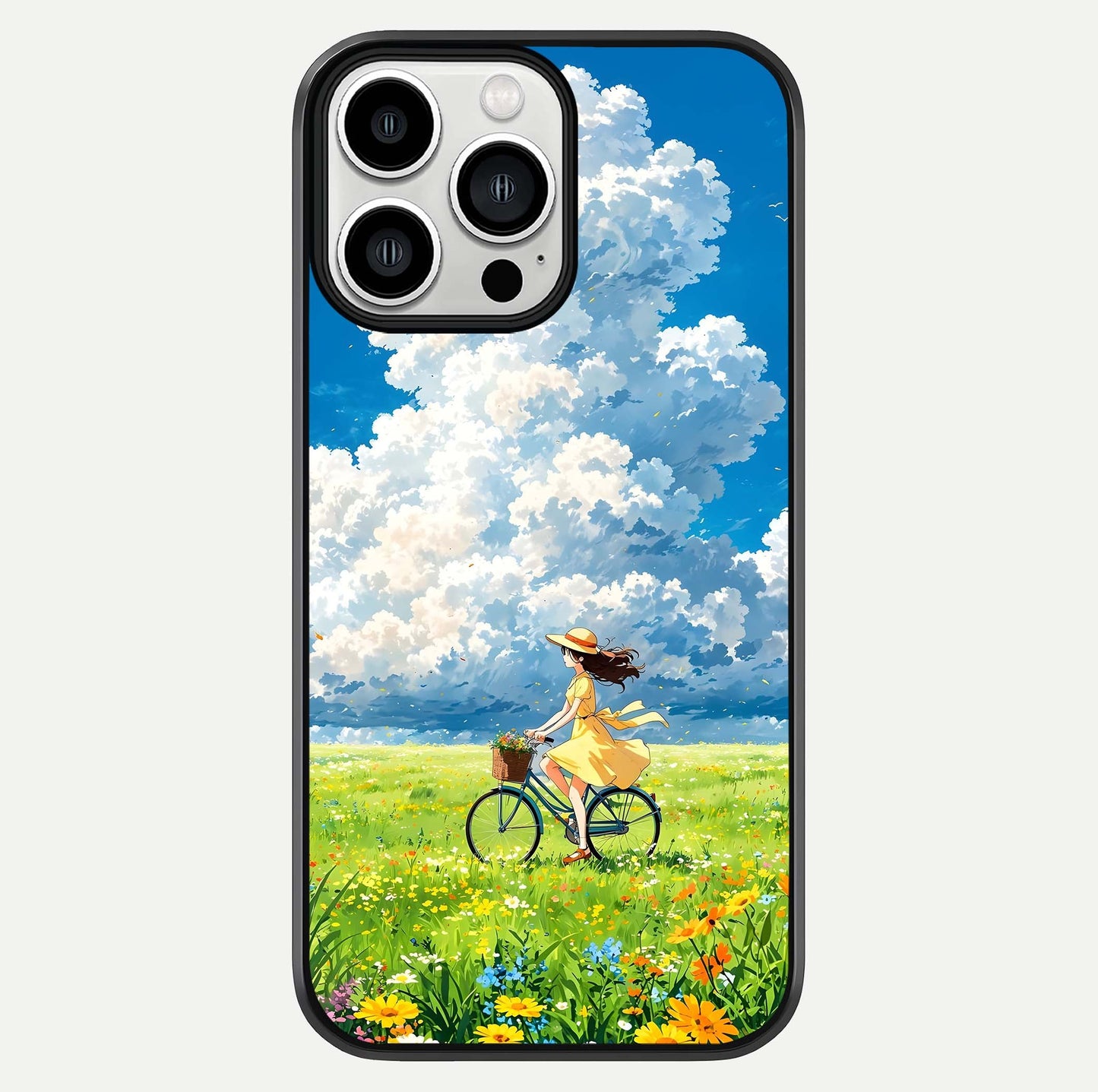 Breezy Meadow Ride Glass Case For iPhone 13 Pro Max by Custom World
