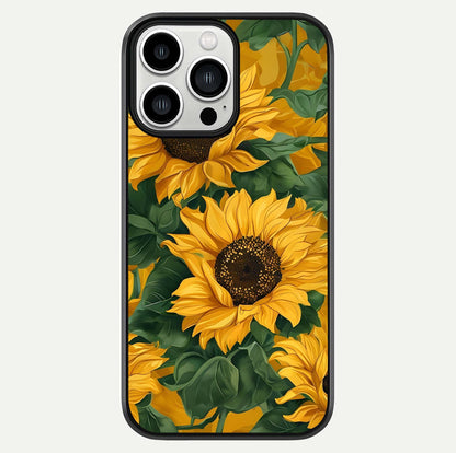 Bright Sunflower Bloom Glass Case For iPhone 13 Pro Max by Custom World
