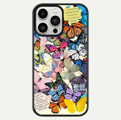 Butterflies Petal Dream Glass Case For iPhone 13 Pro Max by Custom World