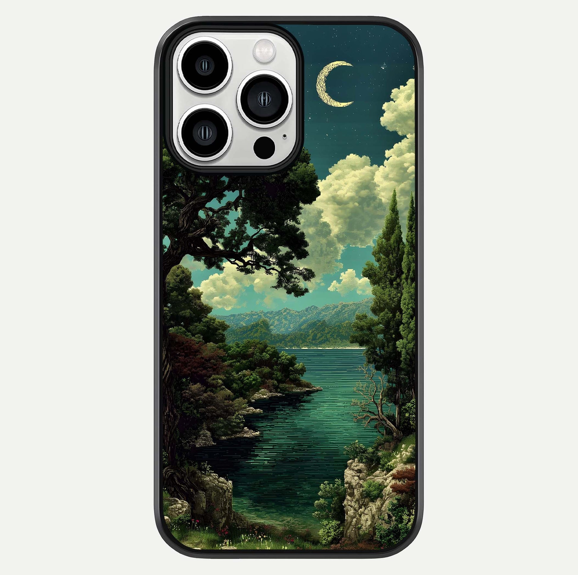 Celestial Lake Peace Glass Case For iPhone 13 Pro Max by Custom World