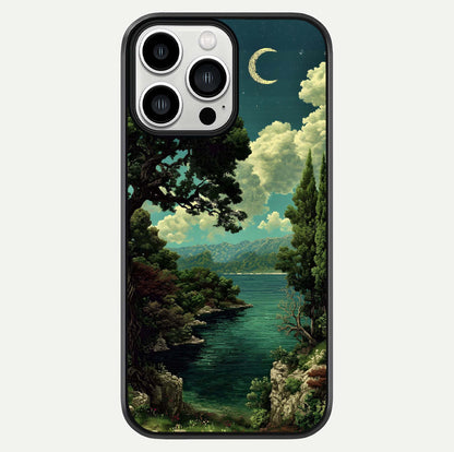 Celestial Lake Peace Glass Case For iPhone 13 Pro Max by Custom World