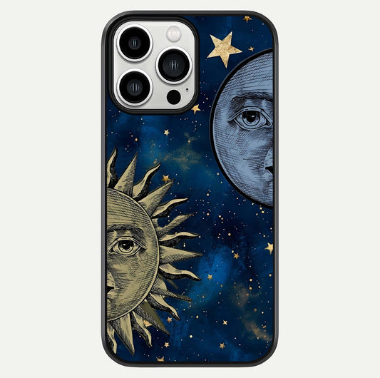 Celestial Moon With Sun Glass Case For iPhone 13 Pro Max by Custom World